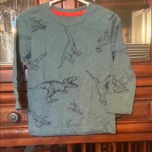 Cat & Jack Green Dinosaur Long Sleeve Tee